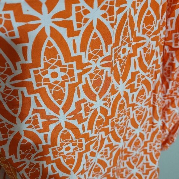 Crown & Ivy 1X boho orange top - Picture 4 of 6